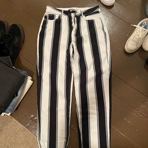 Urban outfitters black and white pin stripped pants